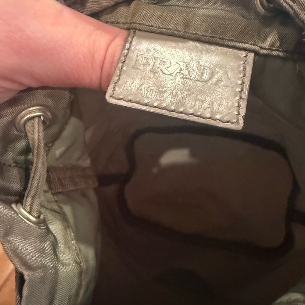 Prada Silver/Gray Accessory Drawstring Pouch - image 4